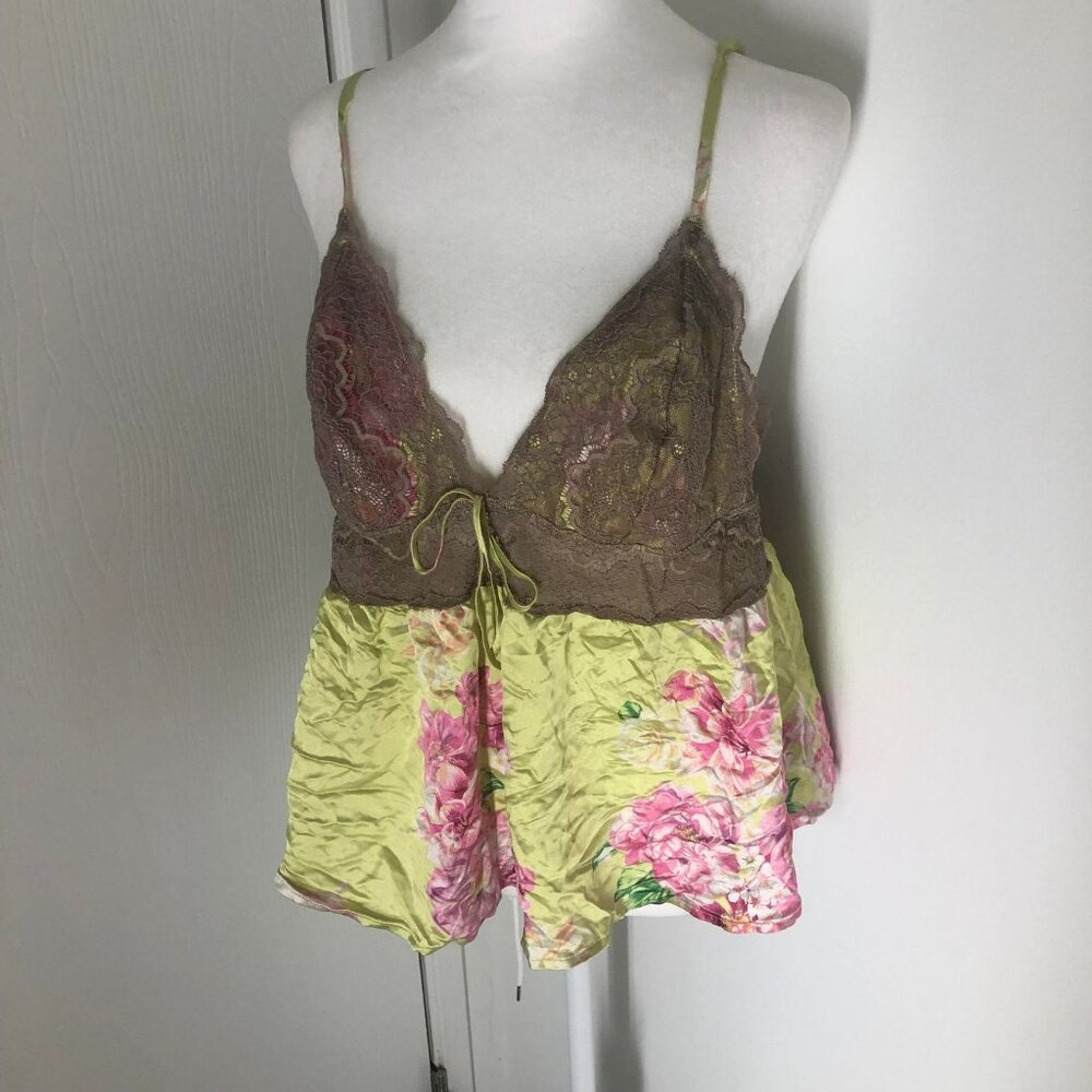 Victoria's Secret Lace Floral Print Cami Slip Top
